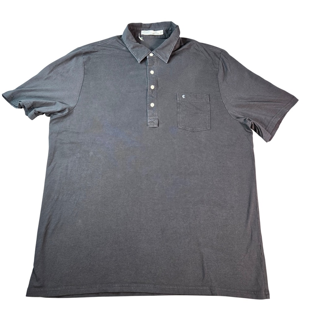 Criquet Men Size XXL Players Shirt Navy Blue Pima Cotton Blend Pocket Polo Shirt